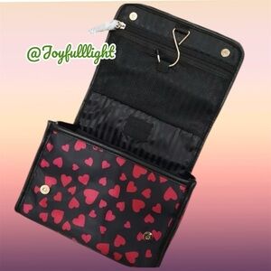 Victoria's Secret Hearts Travel Hanging packable makeup case bag